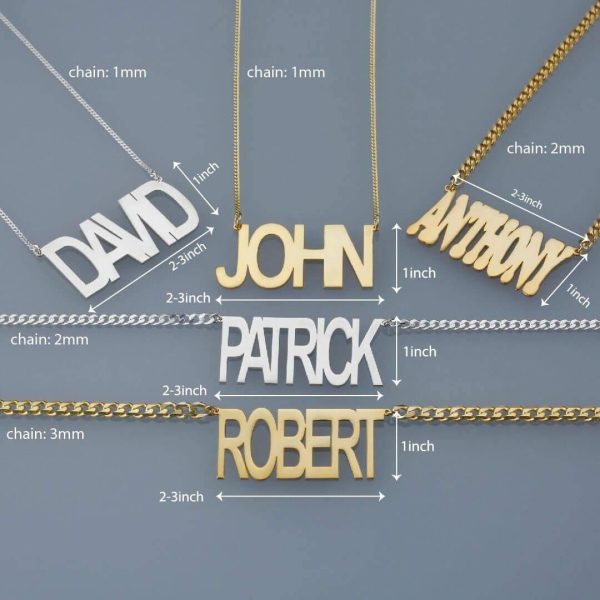 Large Name Necklace Discount