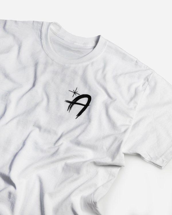 Adam s White Brushed Logo T-Shirt Fashion - Image 4