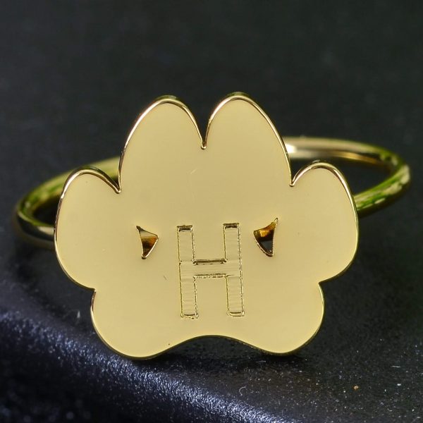 Personalized Initial Letter Paw Ring For Sale - Image 3