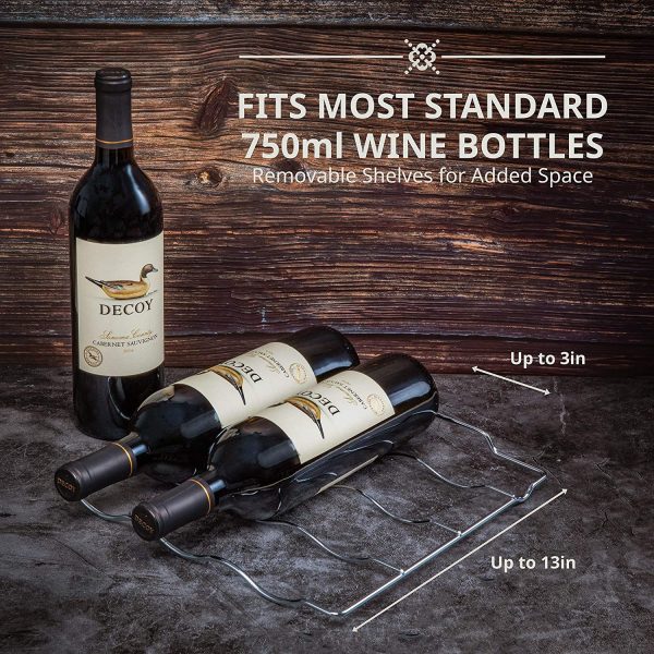 18 Bottle Wine Fridge, Freestanding Wine Refrigerator w Lock Hot on Sale - Image 4