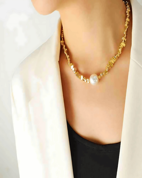 Best Trending Trendy Gold Bead Chain Necklace Jewelry Gift on Sale for Women, Lady, Mother, Wife Online Sale