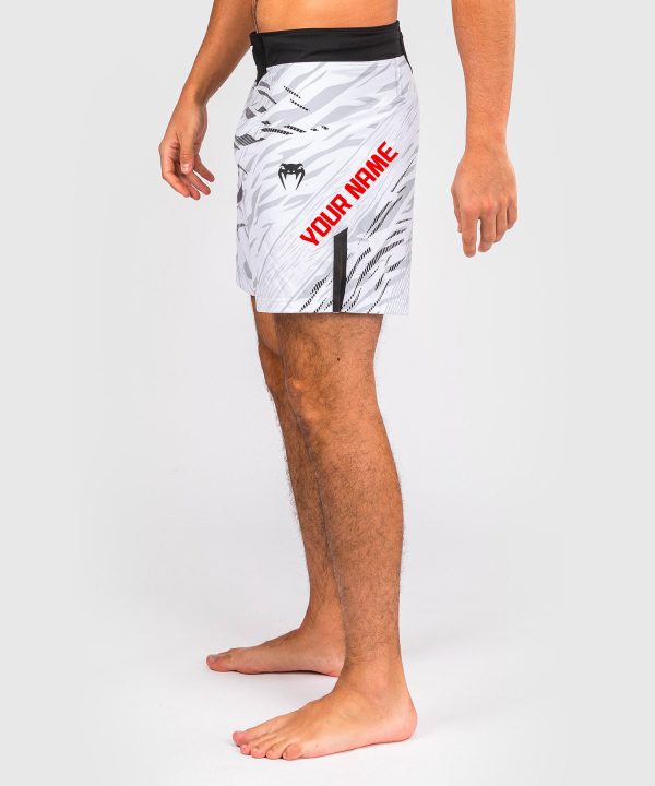 UFC Fusion by Venum Personalized Authentic Fight Night Men s Fight Short - Short Fit - White For Cheap