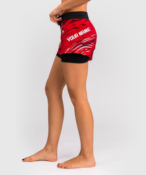 UFC Fusion by Venum Personalized Authentic Fight Night Women s Fight Short - Red Online Sale